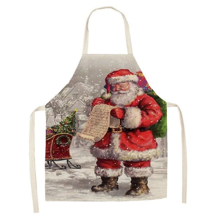 Printed Santa Kitchen Aprons