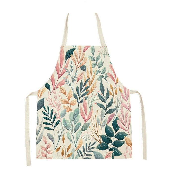 Printed Leaf Kitchen Apron