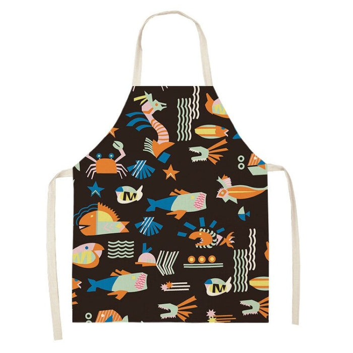 Fish Printed Kitchen Aprons