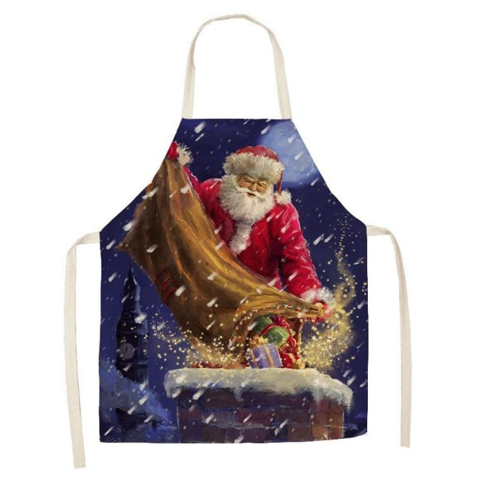 Printed Santa Kitchen Aprons