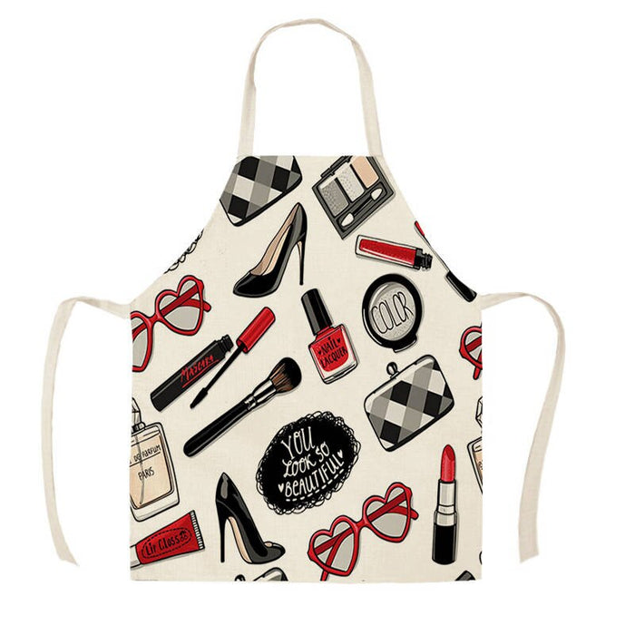 Color Nail Polish Printed Apron