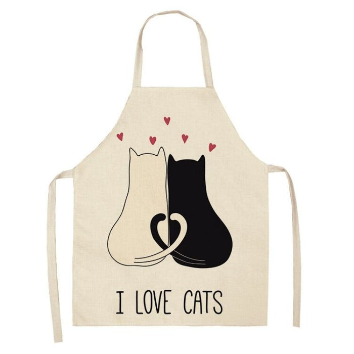 Cat Printed Kitchen Aprons