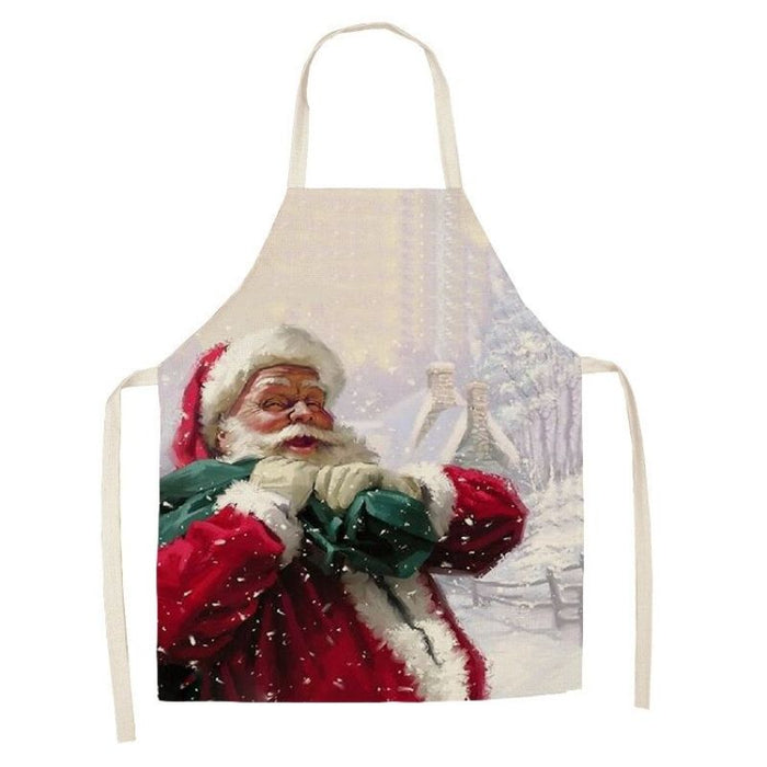 Printed Santa Kitchen Aprons