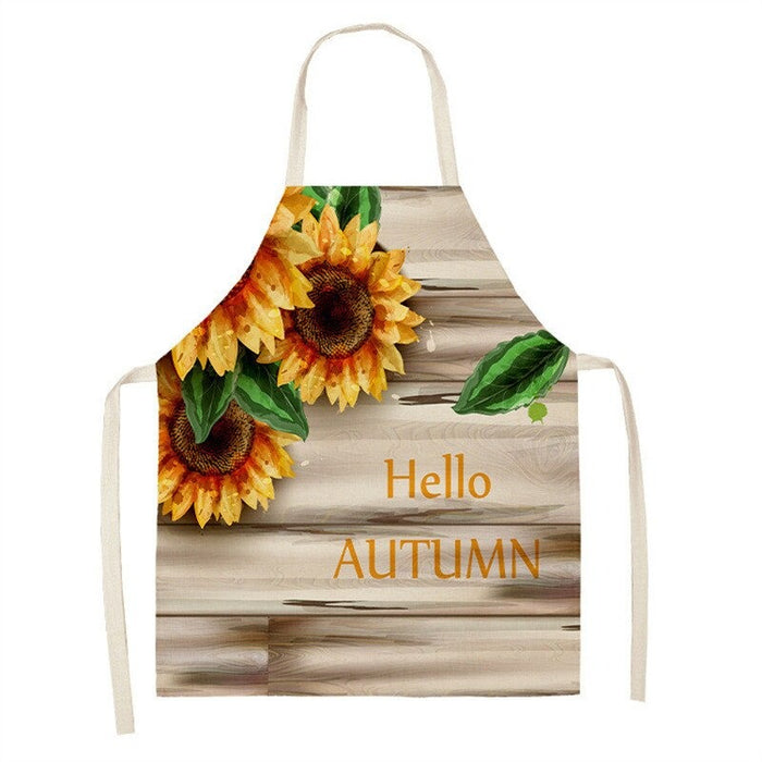 Printed Sunflower Cotton Aprons