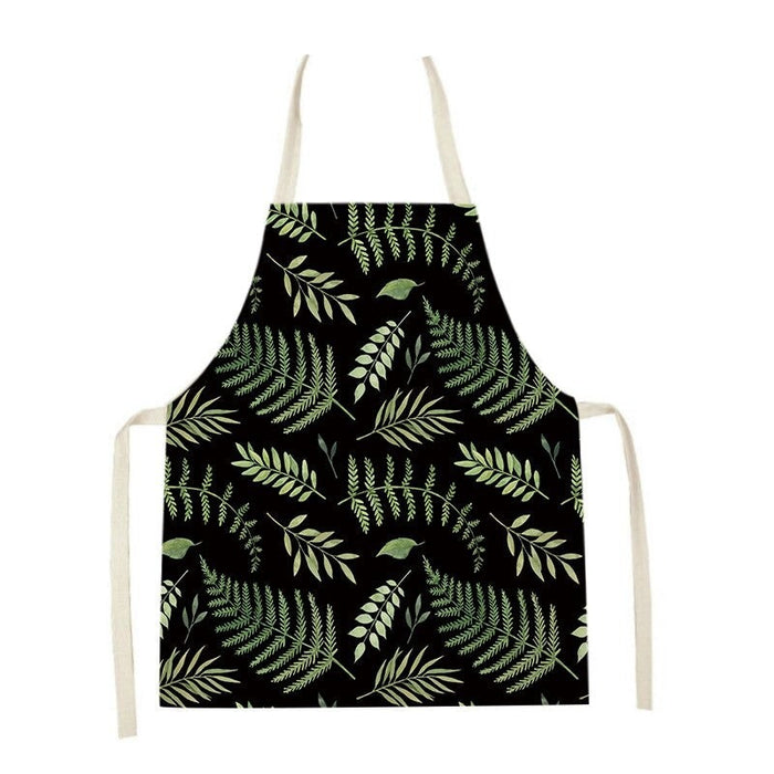 Printed Leaf Kitchen Apron