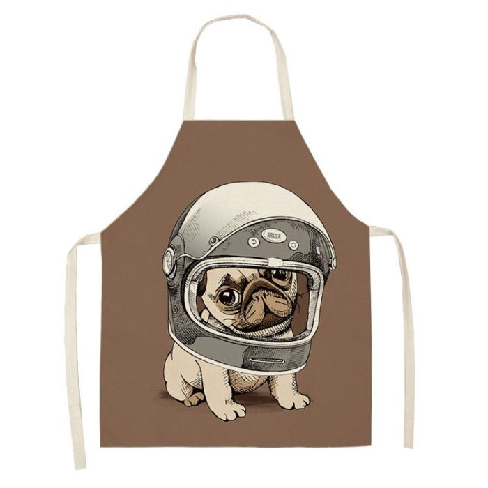 Pug Dog Printed Kitchen Apron