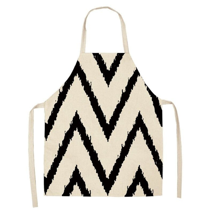 Printed Geometric Striped Aprons