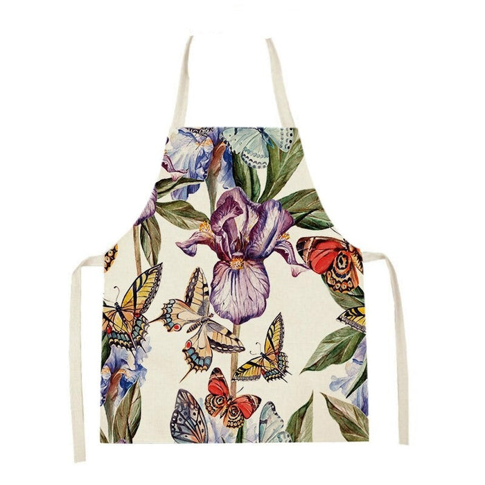 Flower Printed Sleeveless Apron