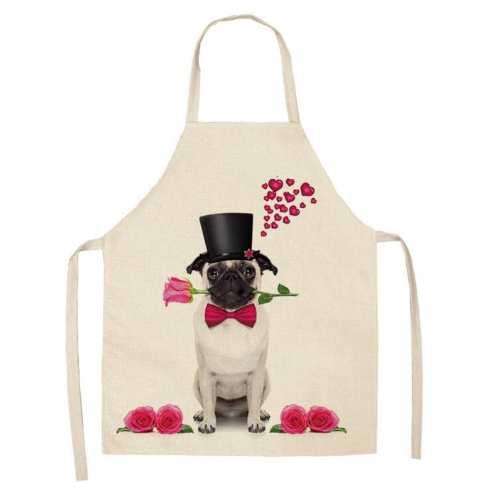 Dogs Print Kitchen Apron