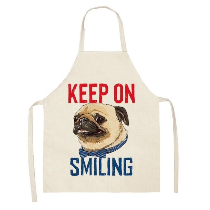 Pug Dog Printed Cleaning Apron