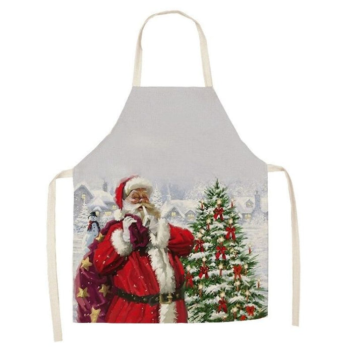 Printed Santa Kitchen Aprons