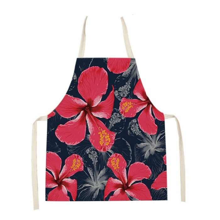 Flower Printed Sleeveless Apron