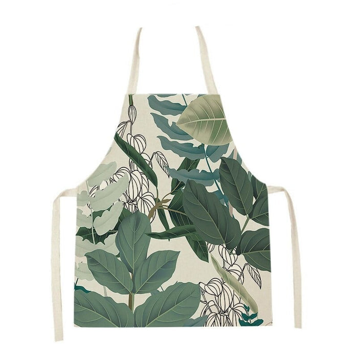 Printed Leaf Kitchen Apron