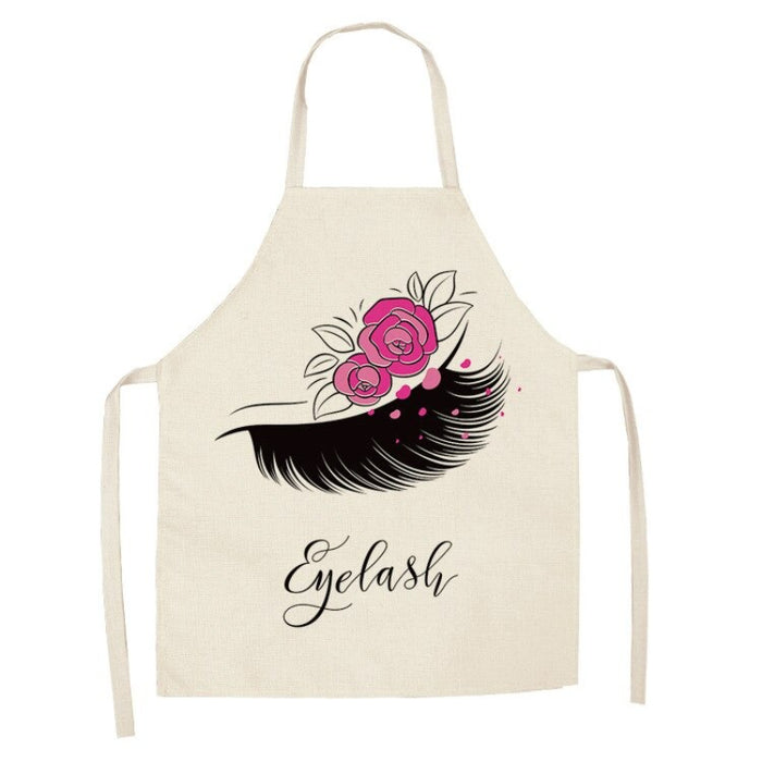 Printed Eyelash Print Apron