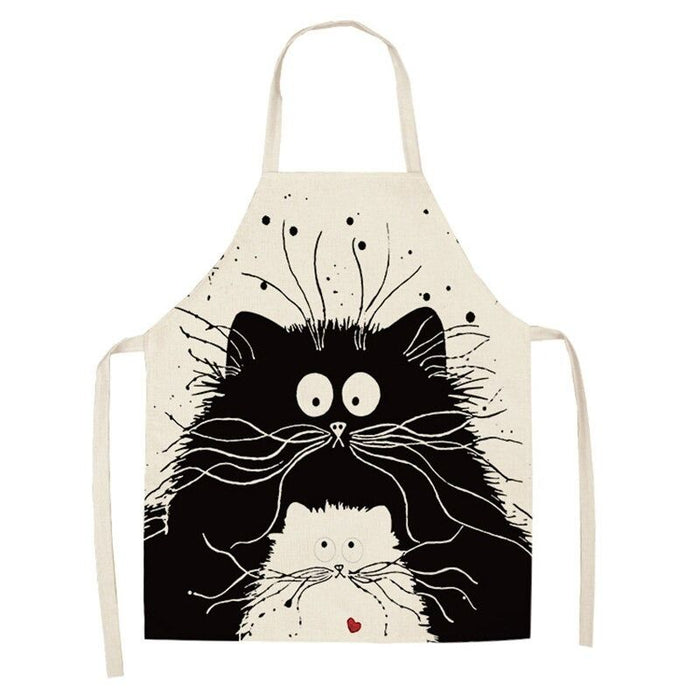 Cat Printed Cotton Aprons