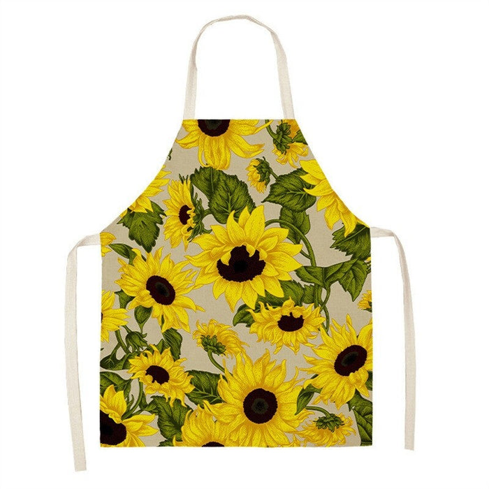 Sunflower Printed Sleeveless Aprons