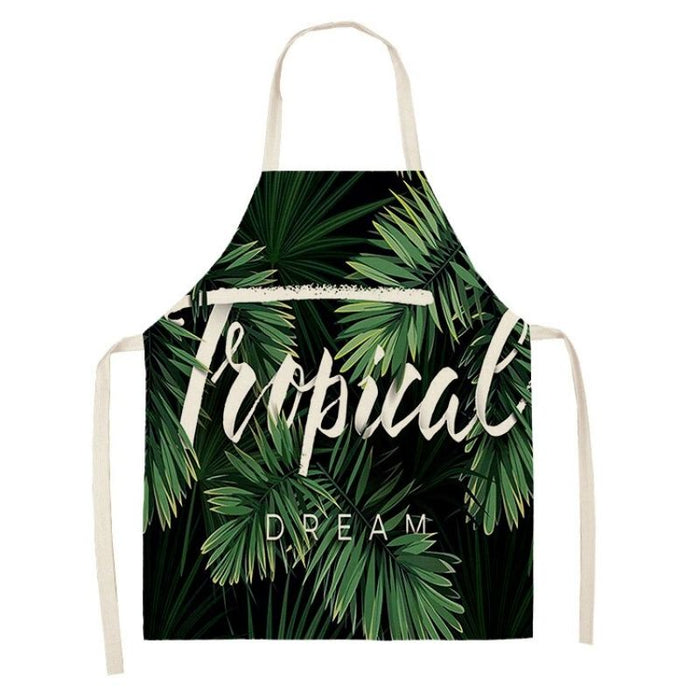 Monstera Print Home Aprons