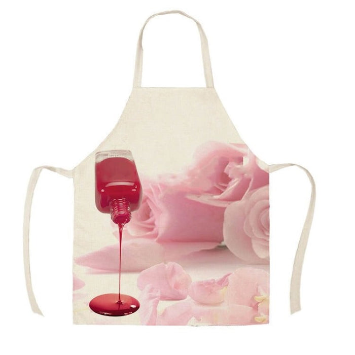 Nail Polish Bottle Print Sleeveless Apron