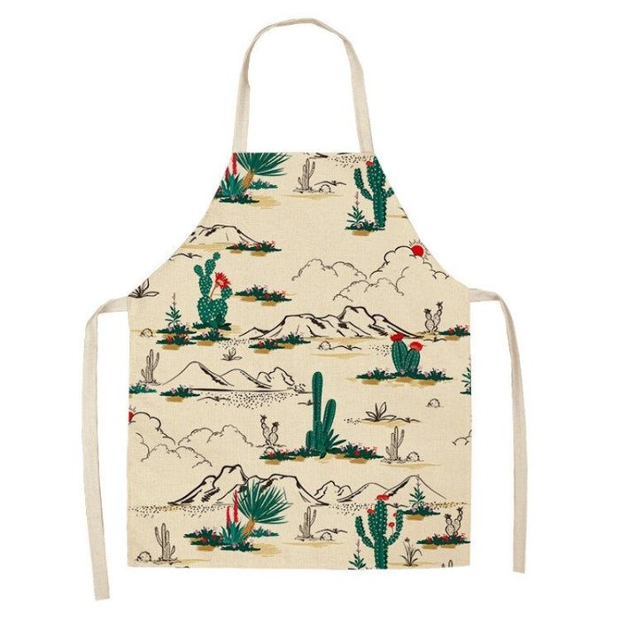 Cactus & Plants Print Kitchen Apron