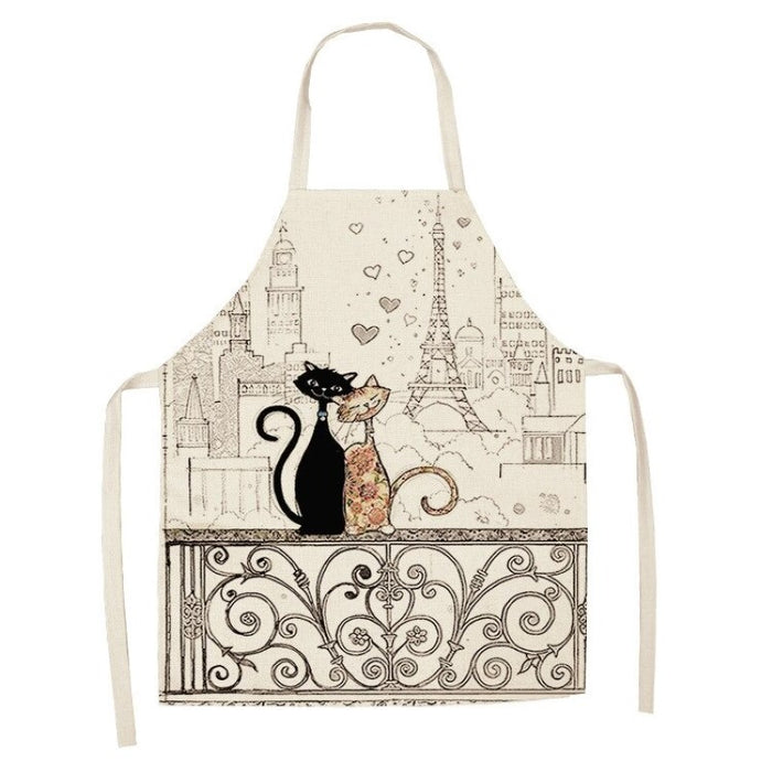 Cat Pattern Kitchen Apron