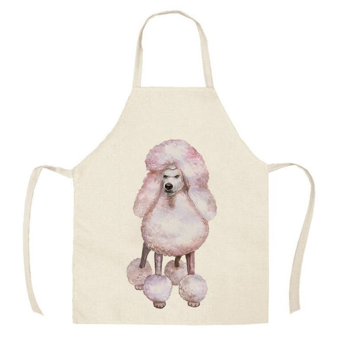 Sleeveless Dog Printed Aprons