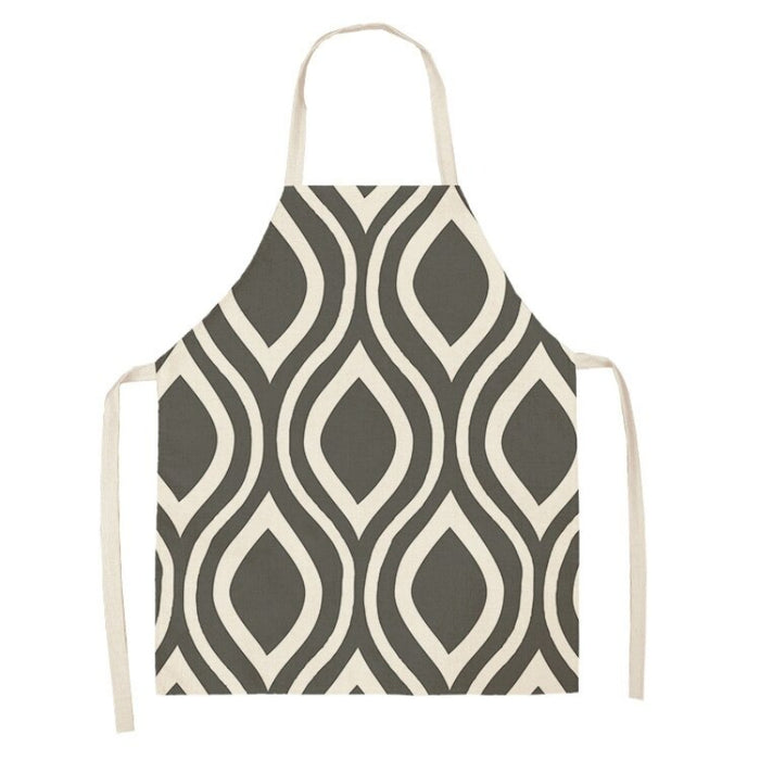 Geometric Patterned Sleeveless Aprons