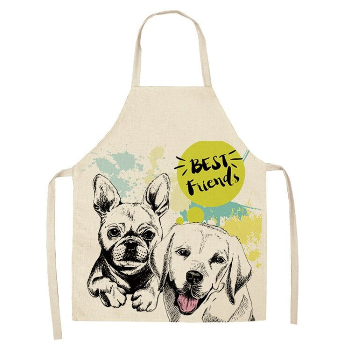 Dogs Print Kitchen Apron