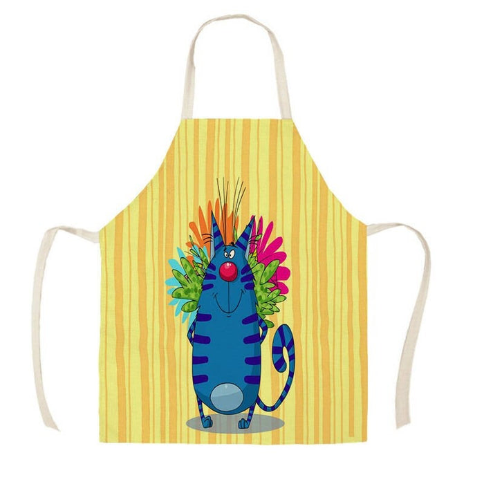 Cartoon Cats Printed Aprons