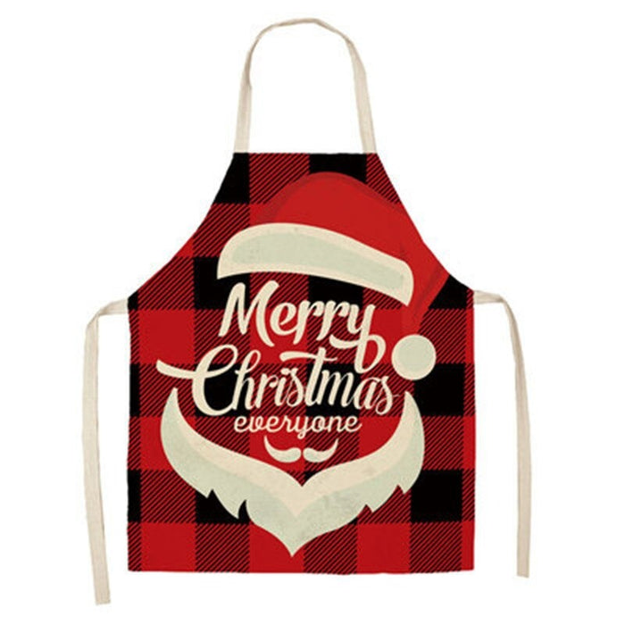 Christmas Apron Plaid Printed