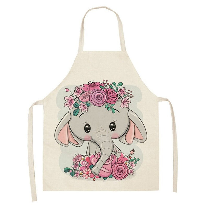 Baby Elephant Pattern Sleeveless Apron