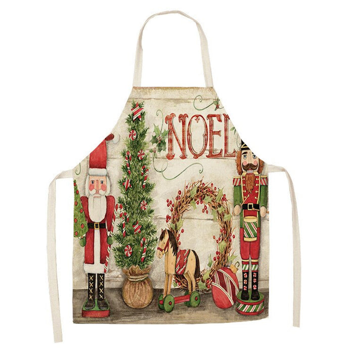 Artistic Christmas Print Kitchen Apron