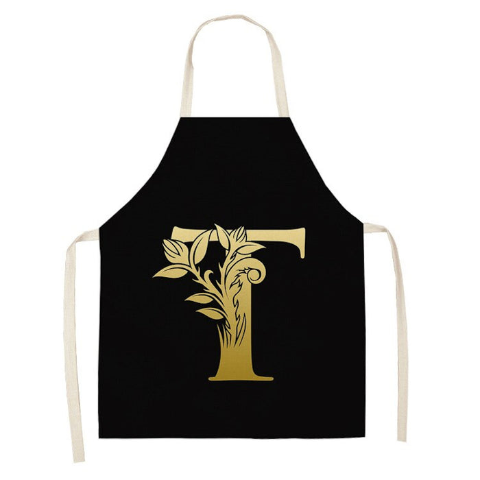 Letter Pattern Print Kitchen Apron