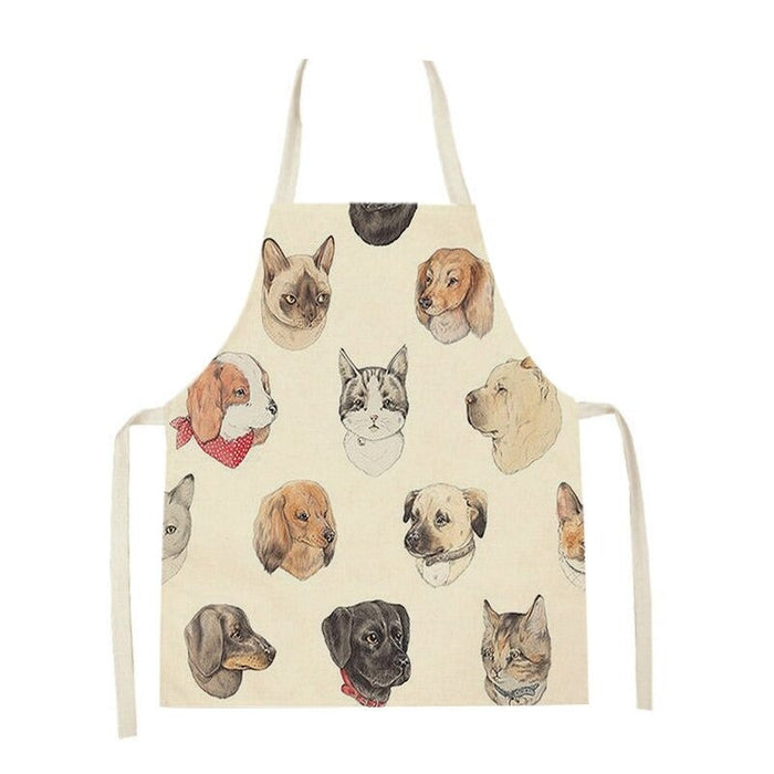 Printed Cartoon Dogs Cleaning Apron