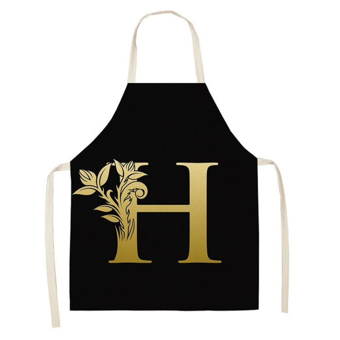 Letter Pattern Print Kitchen Apron