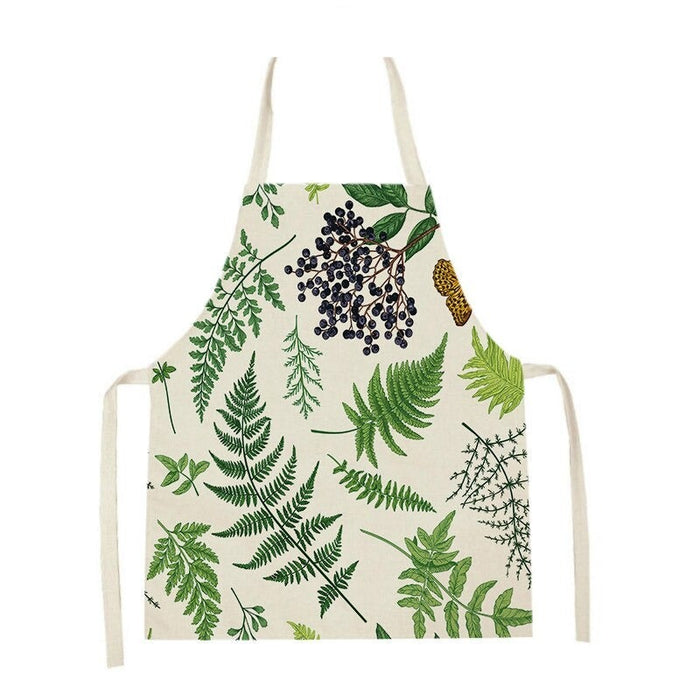 Printed Leaf Kitchen Apron