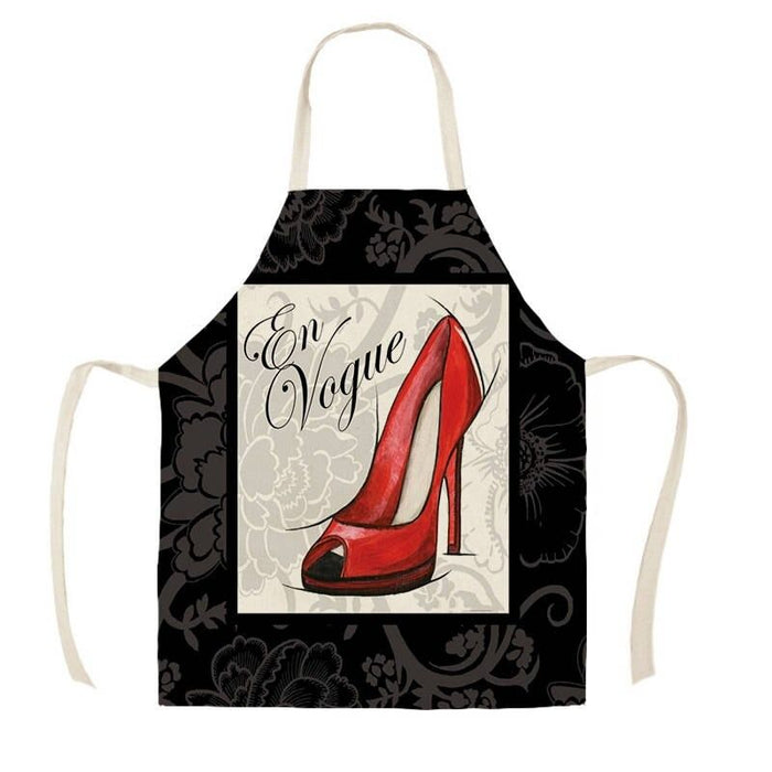 Heels Ladies Bag Print Kitchen Apron