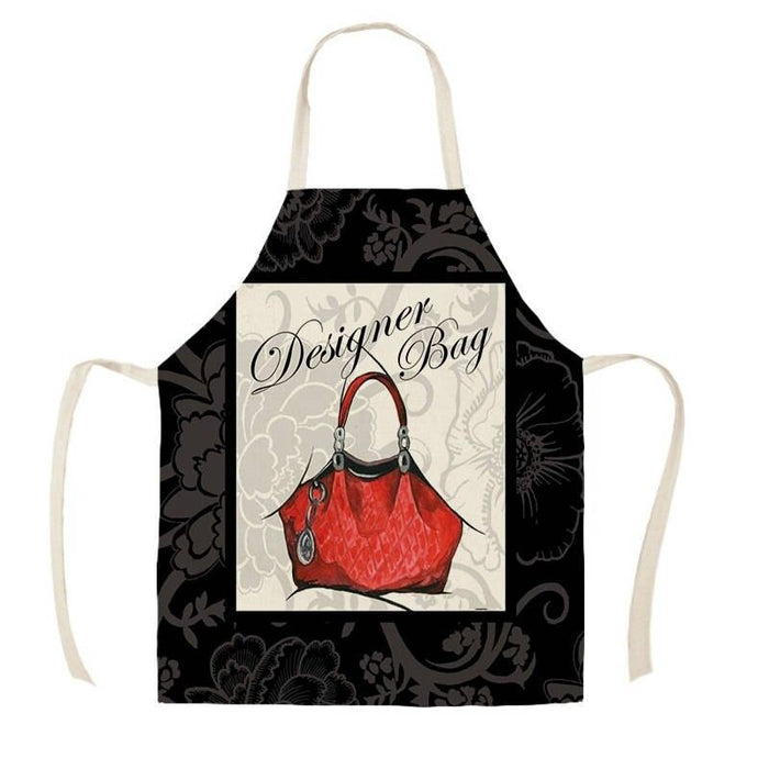 Heels Ladies Bag Print Kitchen Apron