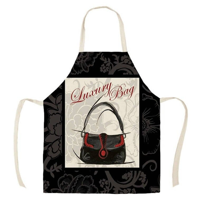 Heels Ladies Bag Print Kitchen Apron