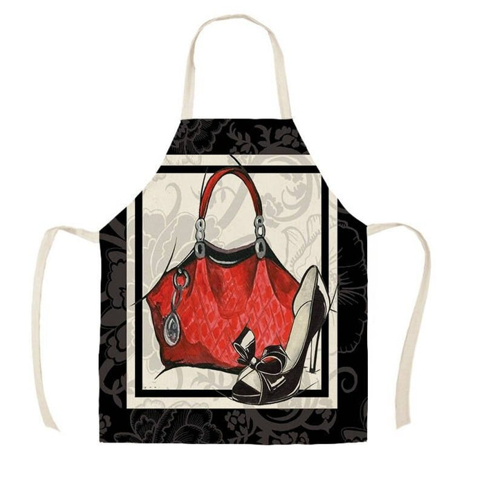 Heels Ladies Bag Print Kitchen Apron