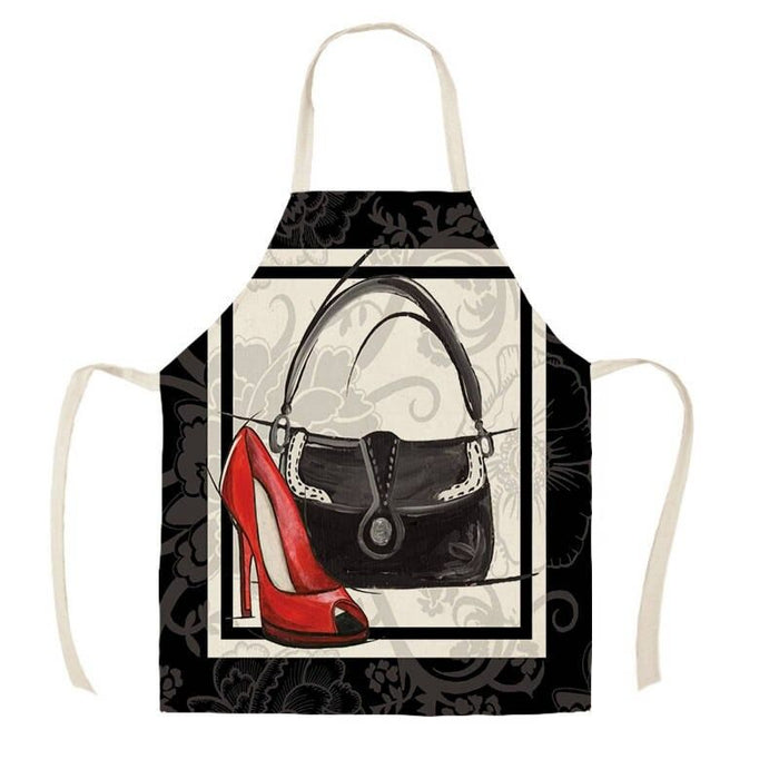 Heels Ladies Bag Print Kitchen Apron