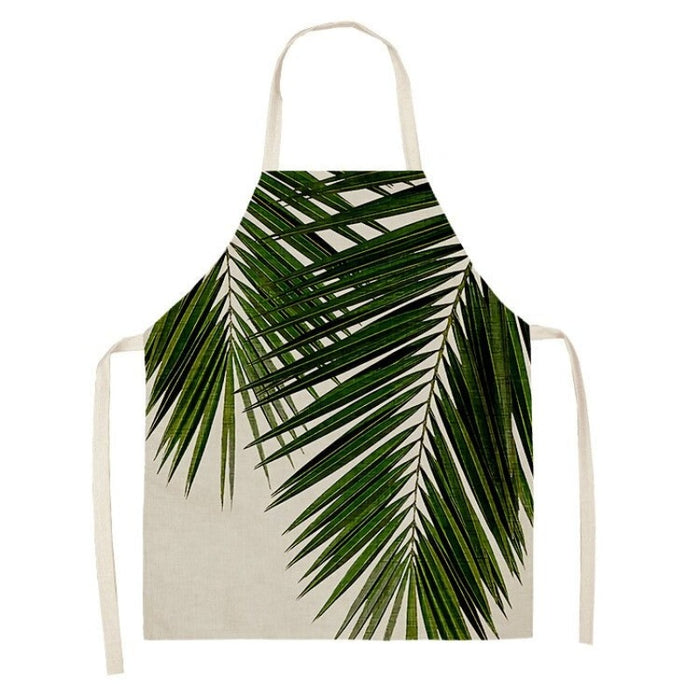 Tropical Leaves Print Aprons