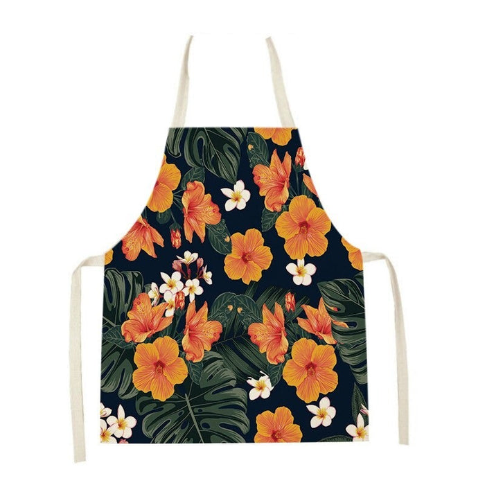 Flower Printed Apron