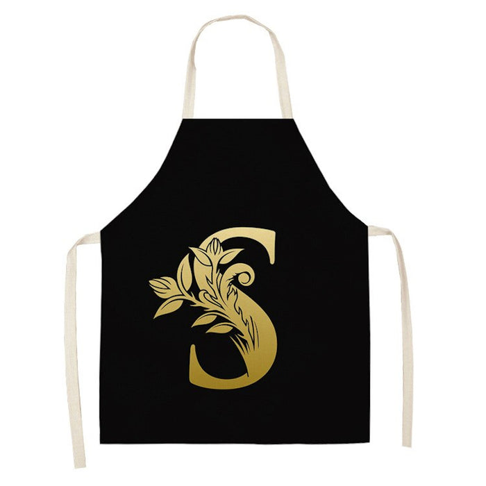 Letter Pattern Print Kitchen Apron