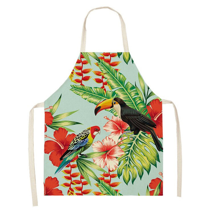 Bird Pattern Art Print Kitchen Apron