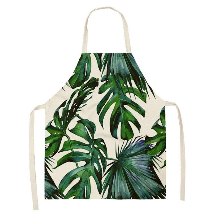 Tropical Leaves Print Aprons