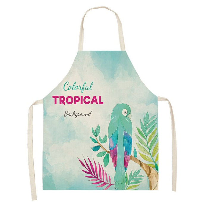 Bird Pattern Art Print Kitchen Apron