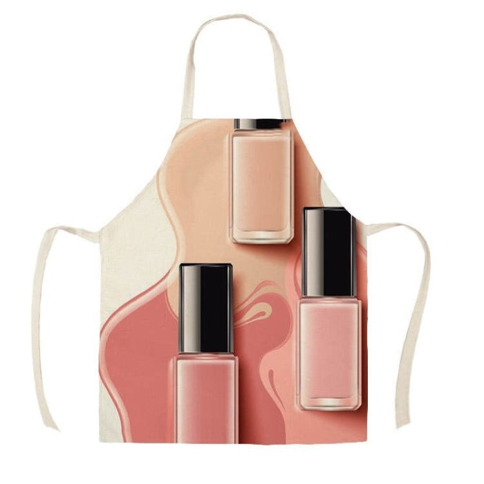 Nail Polish Bottle Print Sleeveless Apron