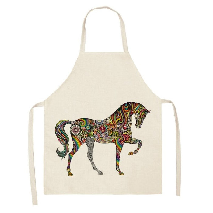 Horses Printed Sleeveless Apron