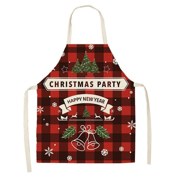 Christmas Plaid Household Aprons