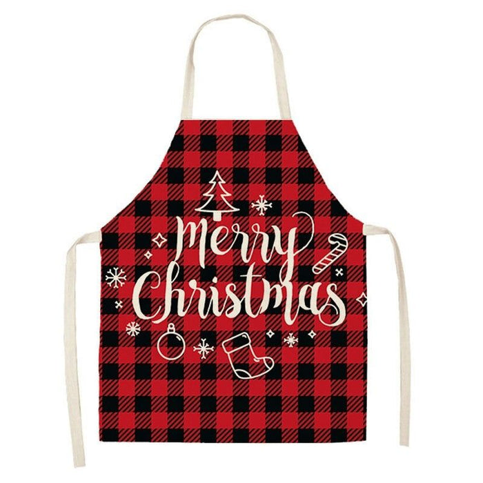 Christmas Plaid Household Aprons